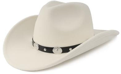 Zylioo XL-XXL Cowboyhut Filzhut für Großen Kopf, Westernhut mit breiter Krempe, Fedora Panamahut mit Gürtelschnalle für Herren Damen