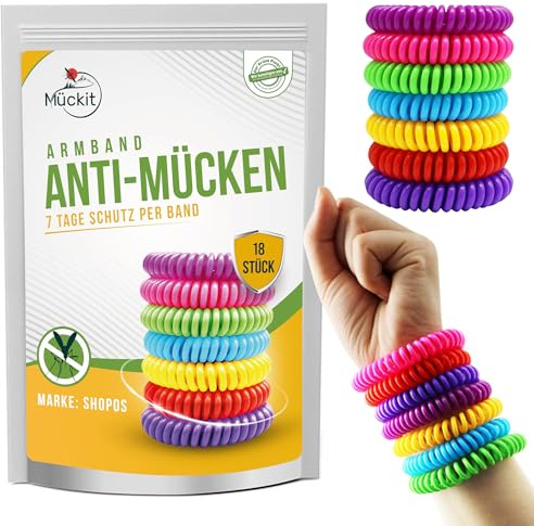 Mückenschutz Armband – 18er Pack für Kinder & Erwachsene – Effektive Zeckenabwehr, Wespenvertreibung & Anti-Mücken Lösung für Outdoor - Zitronenduft