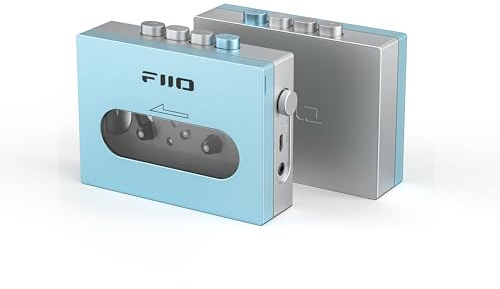 FiiO CP13 Tragbarer Kassetten-Bandspieler mit 3,5-mm-Klinkenanschluss, extrem niedrigem Wow & Flutter, betrieben durch Type-C oder Lithium-Batterie (Himmelblau)