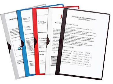 Klemm-Mappen/Klemmhefter/farbsortiert/Berwerbungsmappen / 25 Stück