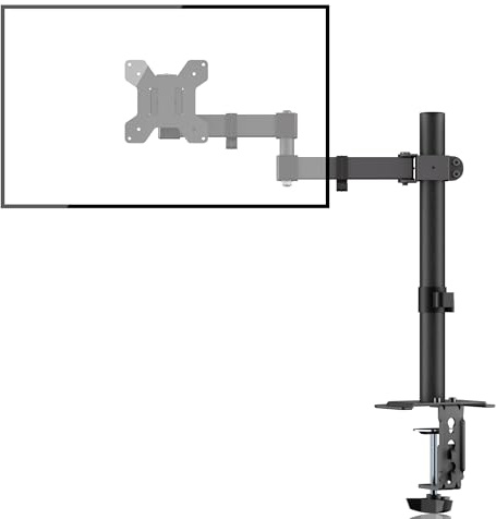 Bracwiser Monitor Halterung, Arm für 13-32 Zoll LCD LED Bildschirme bis 10kg, Höhenverstellbar Bildschirmhalterung, 2 Montageoptionen, VESA 75x75/100x100, 1 Monitor (MD7421)