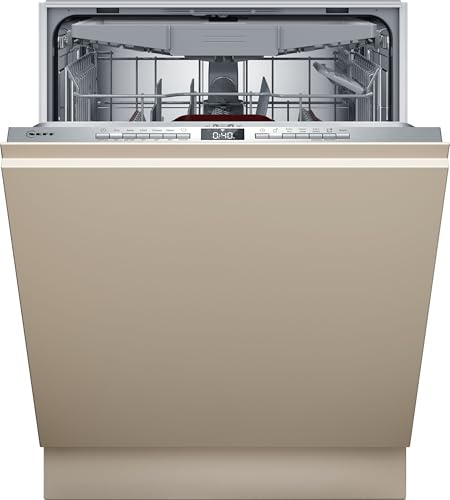 NEFF S155EVX04E, N 50, Smarter Geschirrspüler Vollintegriert 60 cm, Besteckschublade, Flex II Korbsystem, Favoriten Programm, starke Reinigungsleistung, Open Dry automatische Türöffnung, Aqua Stop