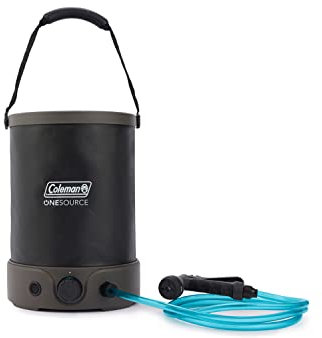 Coleman OneSource wiederaufladbare Campingausrüstung: Campingdusche, kabelloser Staubsauger, Ventilator, Lautsprecher und Luftpumpe mit mitgeliefertem Akku