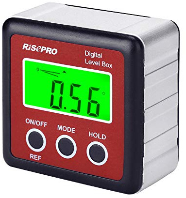 RISEPRO Digitaler LCD Winkelmesser Neigungsmesser Inklinometer Wasserdicht Bevel Box Winkelmessgerät Wasserwaage