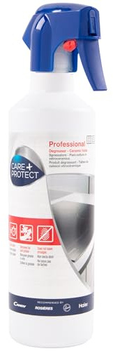 CARE + PROTECT Fettlöser Universal Induktion Wirkung schnell 500ml, Spray | Entfernt Schmutz und Flecken Streifenfrei, Für Glaskeramik, Edelstahl und Backöfen, Glanzeffekt, Frischer Duft