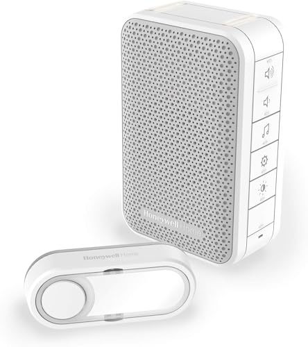Honeywell Home DC313S Serie 3 Tragbar, Funk-LED-Gong mit Klingeltaster (weiß)