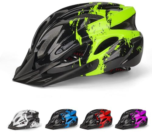 Fahrradhelm Kinder, Kinderhelm für 3-13 Jahre Mädchen/Jungen | Verstellbarer 50-59CM,Multisport-Kinderhelm,Leicht,mit Visier,Farbenfrohes Design,für Fahrrad,Roller,Skating