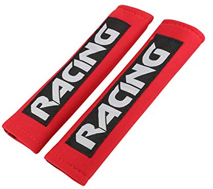 LAS 28208 Gurtpolster Auto RACING, Rot, 2 Stück