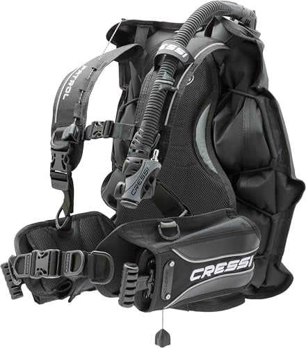 CRESSI Patrol BCD S - Tarierjacket Rückenvolumen für Erwachsene Perfekt für alle Arten von Tauchgängen, Schwarz, S