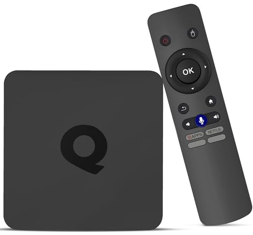 Android TV Box, Q1 Android 10.0 TV Box 2GB RAM/16GB ROM H313 Quadcore cortex-A53 Unterstützung WiFi 2.4G/5G BT5.2 4K 3D HDMI DLNA Smart TV Box