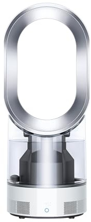 Dyson AM10 Luftbefeuchter und Ventilator, Ultrafeine Kaltluft-Befeuchtung, Automatische Feuchtigkeitskontrolle, Weiß/Silber