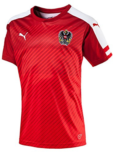 Puma Kinder Trikot Austria Home Replica Shirt, Red/White, 128, 748685 01