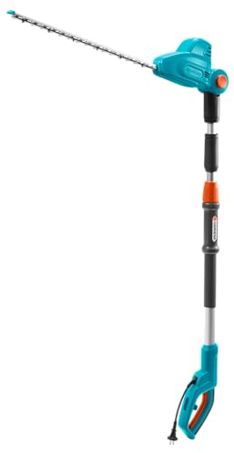 Gardena Teleskop-Heckenschere THS 500/48: Heckenschere mit 500 W, 3,5 m Reichweite, abwinkelbarer Kopf und Teleskopstiel, 48 cm Messerlänge, ergonomischer Griff und Anschlagschutz, (8883-20)
