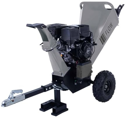 Benzin-Messerhäcksler FL-BGH42 FLOW | 4-Takt-Benzinmotor 9 kW / 12 PS mit 420 cm³ | Schnittstärke 120 mm | 2x Wendemesser mit einer Drehzahl von 2530 min-1