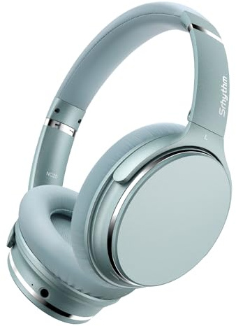 Srhythm NC25 Noise Cancelling Kopfhörer Bluetooth 5.3 Kabellos, 50H Wiedergabe Schnellladung, Verbindung von 2 Geräten, Superleicht Over Ear Headphones mit Mikrofon, Spiel-Modus, Transparenz-Modus