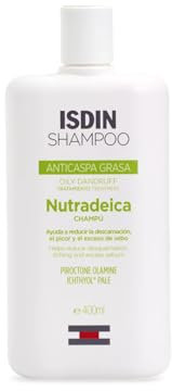 ISDIN Nutradeica Anti-Schuppen Shampoo - Gegen fettige Schuppen & Juckreiz - Pflege bei Seborrhoischer Kopfhaut - Reguliert Talg, Weiches Haar, 400ml