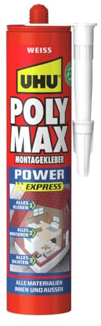 UHU POLY MAX POWER Montagekleber weiß, Kartusche 425g