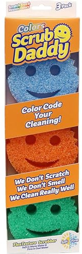 Scrub Daddy Colors Spülschwamm, Multipack | PutzschwÃ¤mme im Multipack, TexturverÃ¤nderung, kratzfreier Schmutzradierer Schwamm fÃ¼r die KÃ¼che, geruchsresistent
