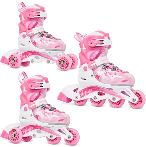Raven Princess 3in1 Inline Skates Triskates Rollschuhe Inliner für Kinder Mädchen verstellbar