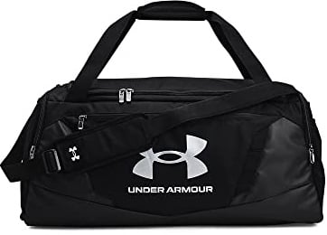 Under Armour Unisex Undeniable 5.0 Medium Duffle Bag - Black / Black / Metallic Silver - OSFM