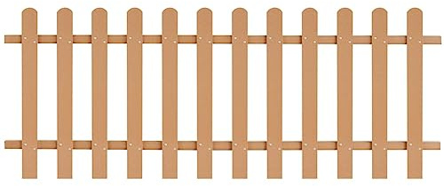 vidaXL Lattenzaun WPC 200x80cm Braun Gartenzaun Friesenzaun Zierzaun Zaun
