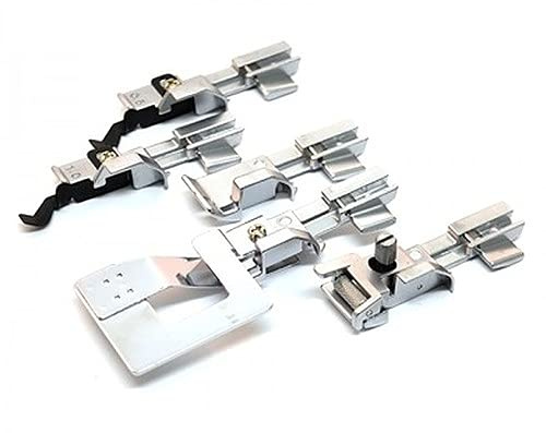 Overlock-Nähfuß-Zubehör-Set, 5 Nähfüße für Jaguar Overlocker/Overlock-Overlocks, hergestellt für Jaguar 2015DF, 099, 098, 489, Novum Supa Lock 488