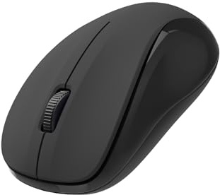 Hama Funkmaus kabellos (3 Tasten, 2,4GHz, 1200dpi, optische Maus kabellos, Wireless, Computermaus, für Laptop/PC/Notebook, geräuschlos, Batterie, für Rechtshänder/Linkshänder, USB-Empfänger) schwarz