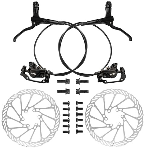 Fahrrad Hydraulische Scheibenbremse, Fahrrad Scheibenbremse Set Vorne Und Hinten, Hydraulische Bremse Fahrrad aus Aluminiumlegierung mit 160mm Scheibenbremse Scheiben für MTB Mountainbike Rennrad
