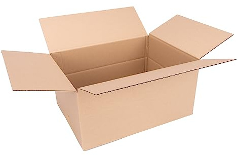 verpacking Faltkartons 400 x 300 x 200 mm variable Höhe KK 90 Braun [Größe und Stückzahl wählbar] 1-wellig mittelgroße Kartons 25 Stück