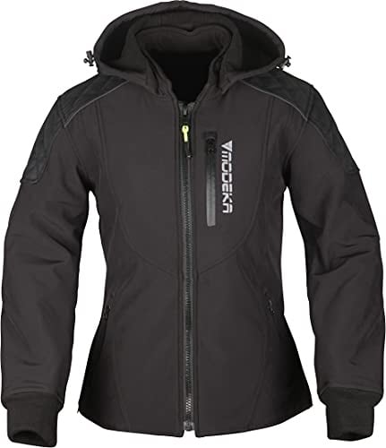 Modeka Clarke Damen Motorrad Textiljacke, schwarz, 46