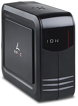 EPYC ION - USV für Computer, MAC, und Spielkonsolen, 800 VA / 480 Watt | UPS-kompatibel mit Aktiven PFC-Netzteilen, Unterbrechungsfreie Stromversorgung, 3X Schuko Ausgängen, Offline-Technologie