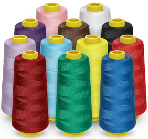 StiVerse Nähgarn-12teilig, 1650m nähgarn für nähmaschine, 40S/2 Polyester faden, garn nähmaschine für Qualitäts Nähgarn
