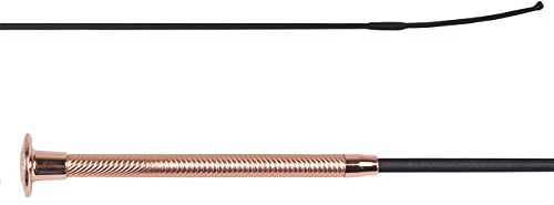 ARBO-INOX Dressurpeitsche Dressurgerte Spiralgriff aus Kunstleder (90cm, Rosegold)