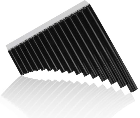 Panflöte Pan Flute Instrument spielen Sie einfach ein Lied Einfach zu lernen und zu spielen Langlebiger als Bambusflöten Panflöte 16 Pfeifen für Musik(die schwarze)
