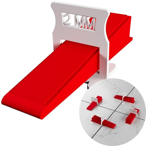 M&N Fliesen Nivelliersystem Set 1mm, 1,5mm, 2mm, 3mm Mega- Auswahl (100x 3mm Laschen, 50x Keile) - Fliesen-Verlegehilfe Werkzeug für Leien & Profi - Fliesenleger Fliesennivellierungssystem Zubehör