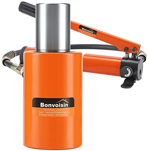 Bonvoisin Hydraulikzylinder 10T mit Pumpe CP-180 für Gebäude und Brücken | Multidirektional Nutzbar Für Alle Hebevorgänge, Passt In Enge Räume, Vielseitig Für Industriearbeiten