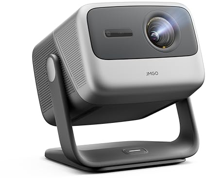 JMGO N1S Pro Beamer 4K Triple Laser, 2250 ISO Lumen, 1600:1 Kontrast, Netflix, GTV, 360° Echtzeit-Autofokus, 300, HDR10, Dolby Digital Plus, Tragbar Smart Projektor für Heimkino und Outdoor