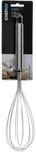 Chef Aid Schneebesen aus Edelstahl 28,5 cm – Ballonbesen zum Aufschlagen, Rühren und Emulgieren, rostfrei, spülmaschinenfest, ergonomischer Griff mit Aufhängeöse für Küche & Backen