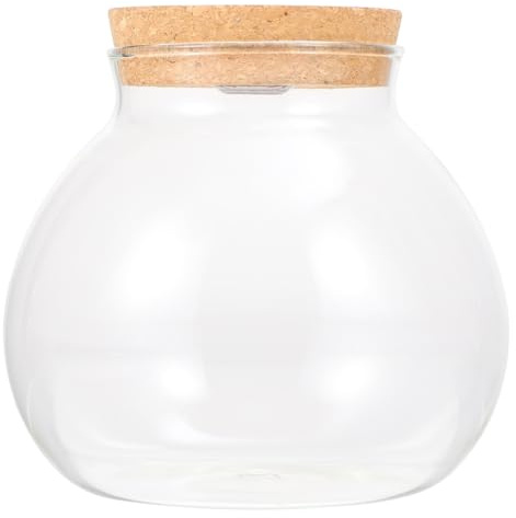 Balacoo Kork Micro Landschaft Ökologischen Flasche Klar Glas Anlage Terrarium Container Fisch Tank Runde Glas Aquarium Ball Nacht Lichter Geschenk
