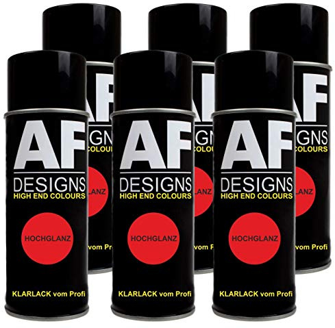 Alex Flittner Designs 6 Klarlack Spraydosen glänzend glänzend Lackspray | 6 Klarlack Spraydosen glänzend glänzend Lackspray – Ausführung und Lieferumfang gemäß gewählter Angebotsvariante