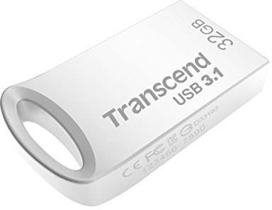Transcend 32GB JetFlash, kleiner und kompakter USB-Stick 3.1 Gen 1 (für Schlüsselbund), mit Frustration-Free-Verpackung, Silber - TS32GJF710SPE