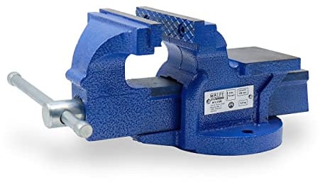 CCLIFE Feststehend Schraubstock Gusseisen 100/125/150 mm für Werkbank Werkbankschraubstock Parallelschraubstock, Modell:100mm