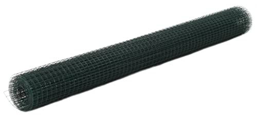 vidaXL Drahtzaun Stahl mit PVC-Beschichtung 25x1,5 m Grün