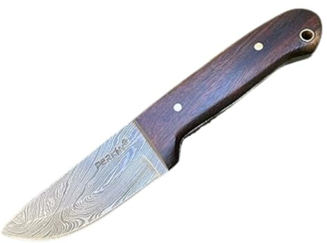 Perkin Knives Individuelle Damast Jagdmesser - Schöne Bushcraft Knife -