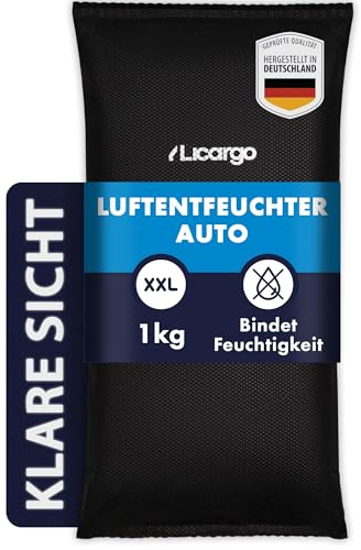 LICARGO Luftentfeuchter Auto 1 kg - Beschlagfreie Scheiben & klare Sicht - Auto Entfeuchter extra stark mit Naturgranulat, wiederverwendbar - gegen Feuchtigkeit & Schimmel im Autoinnenraum