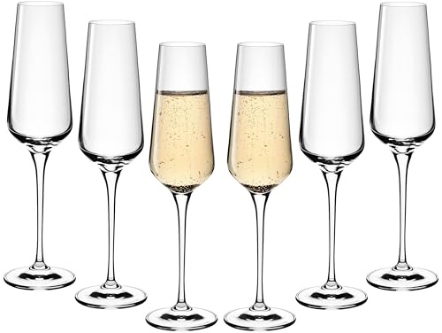 Gerlach 1760 Sektgläser 6 Stück 200 ml Champagnergläser Sektkelche Glas Sektglas Weingläser Spülmaschinenfest Modern