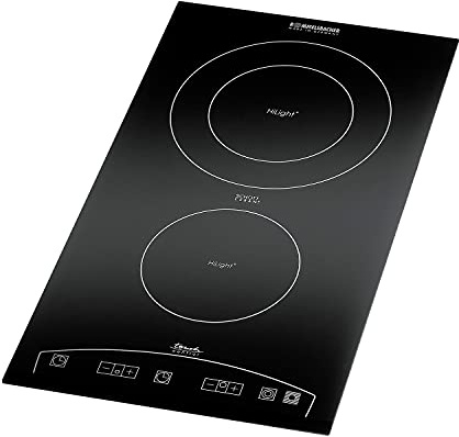ROMMELSBACHER Domino Einbaukochfeld EBC 3477/TC - SCHOTT CERAN Kochfläche, Touch Control, 9 Leistungsstufen, 99 Minuten Zeitschaltuhr, 3400 Watt, Einbaumaße 27,0 x 50,0 x 6,9 cm