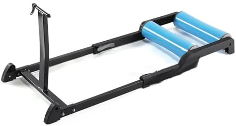 MVTEK ROLL&Ride Rollentrainer Stand Magnetisch Rollentrainer für Heimfahrrad aus Stahl Training Stand Räder 24/29 Tragkraft max. 120kg Verankerung durch Quick Release Gabel