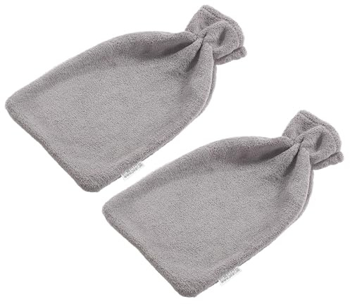 PEARL Überbezüge Wärmflasche: 2er-Set flauschige Coral-Fleece-Bezüge für 2-Liter-Wärmflasche (Kuschelige Bezug, Wärmflaschenbezug, Baby)
