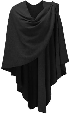 PULI Damen Poncho Schal Strick Cape Cardigan Weich für Herbst Winter | Eleganter Poncho für jeden Anlass Ob Büro, Stadtbummel, Restaurantbesuch oder Reise